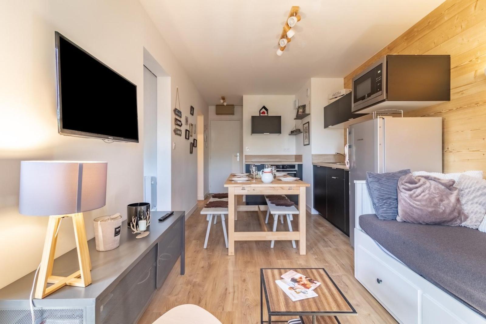 Le cocon ideal pour six personnes avec vue sur les montagnes Génos Extérieur photo